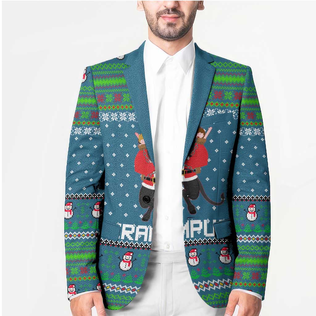 Merry Krampus Christmas Blazer Xmas Holiday Patterns - Wonder Print Shop