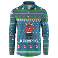 Merry Krampus Christmas Button Sweatshirt Xmas Holiday Patterns - Wonder Print Shop