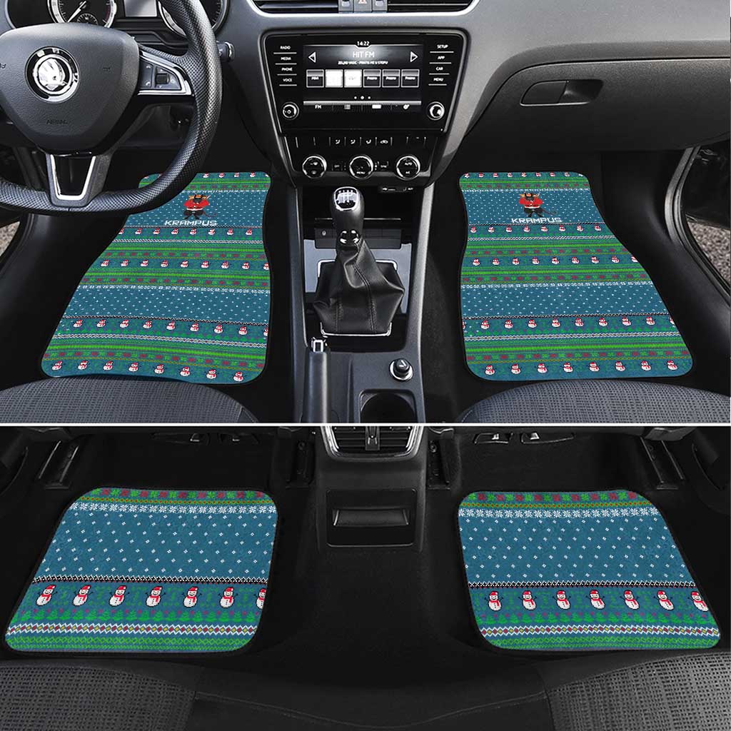 Merry Krampus Christmas Car Mats Xmas Holiday Patterns - Wonder Print Shop