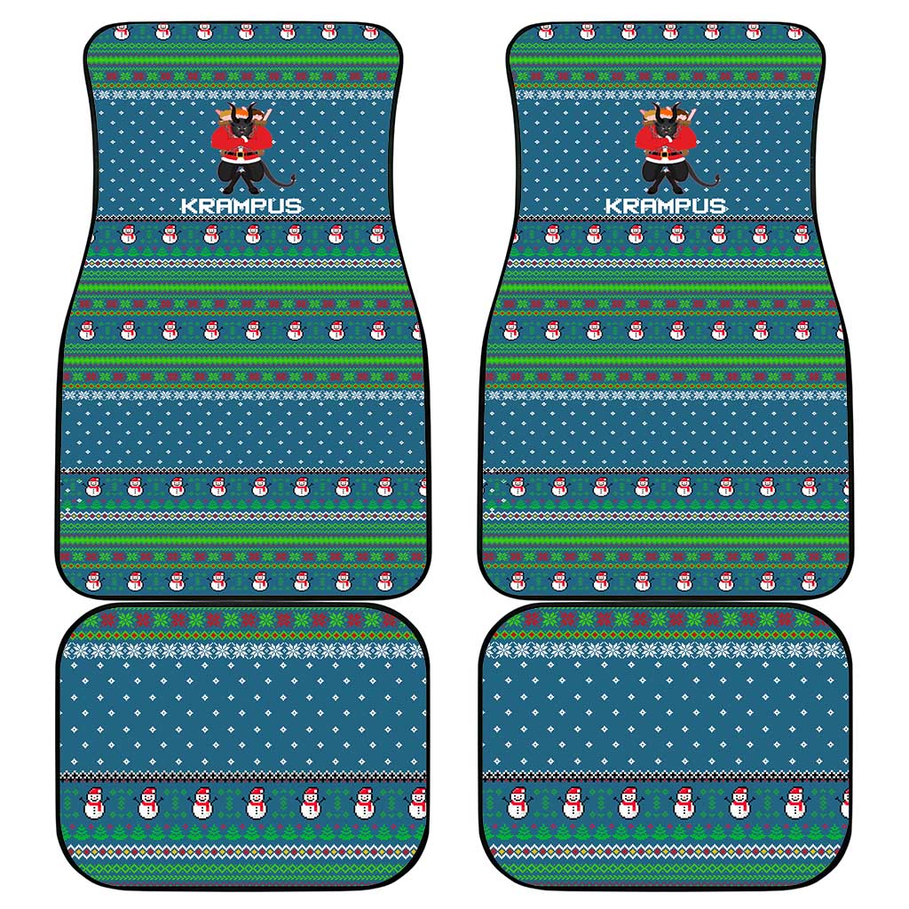 Merry Krampus Christmas Car Mats Xmas Holiday Patterns - Wonder Print Shop