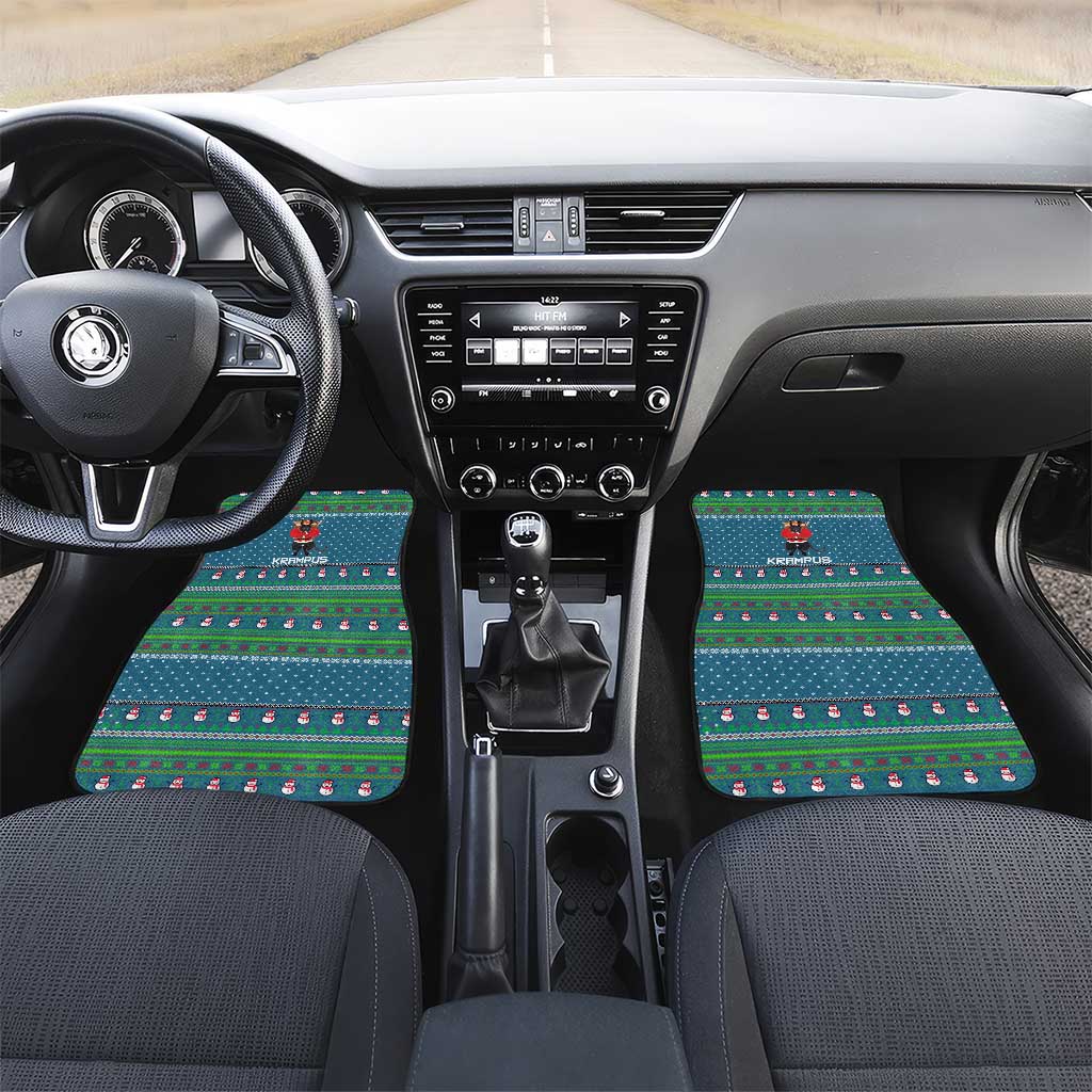 Merry Krampus Christmas Car Mats Xmas Holiday Patterns - Wonder Print Shop