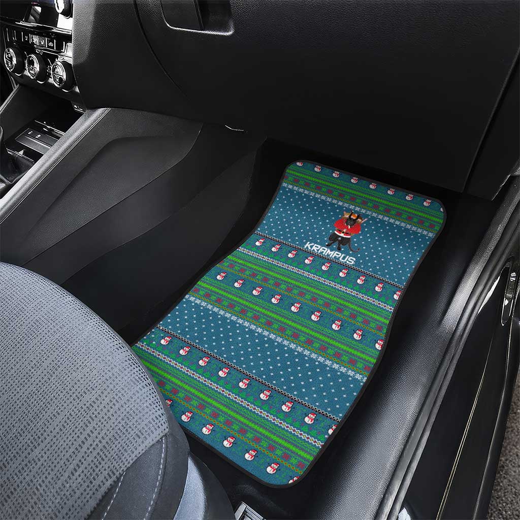 Merry Krampus Christmas Car Mats Xmas Holiday Patterns - Wonder Print Shop