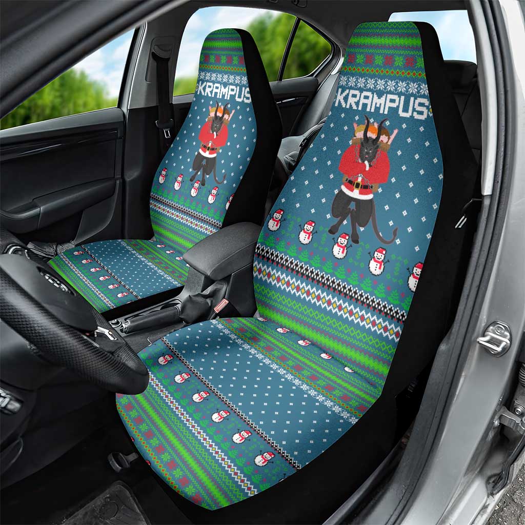 Merry Krampus Christmas Car Seat Cover Xmas Holiday Patterns - Wonder Print Shop