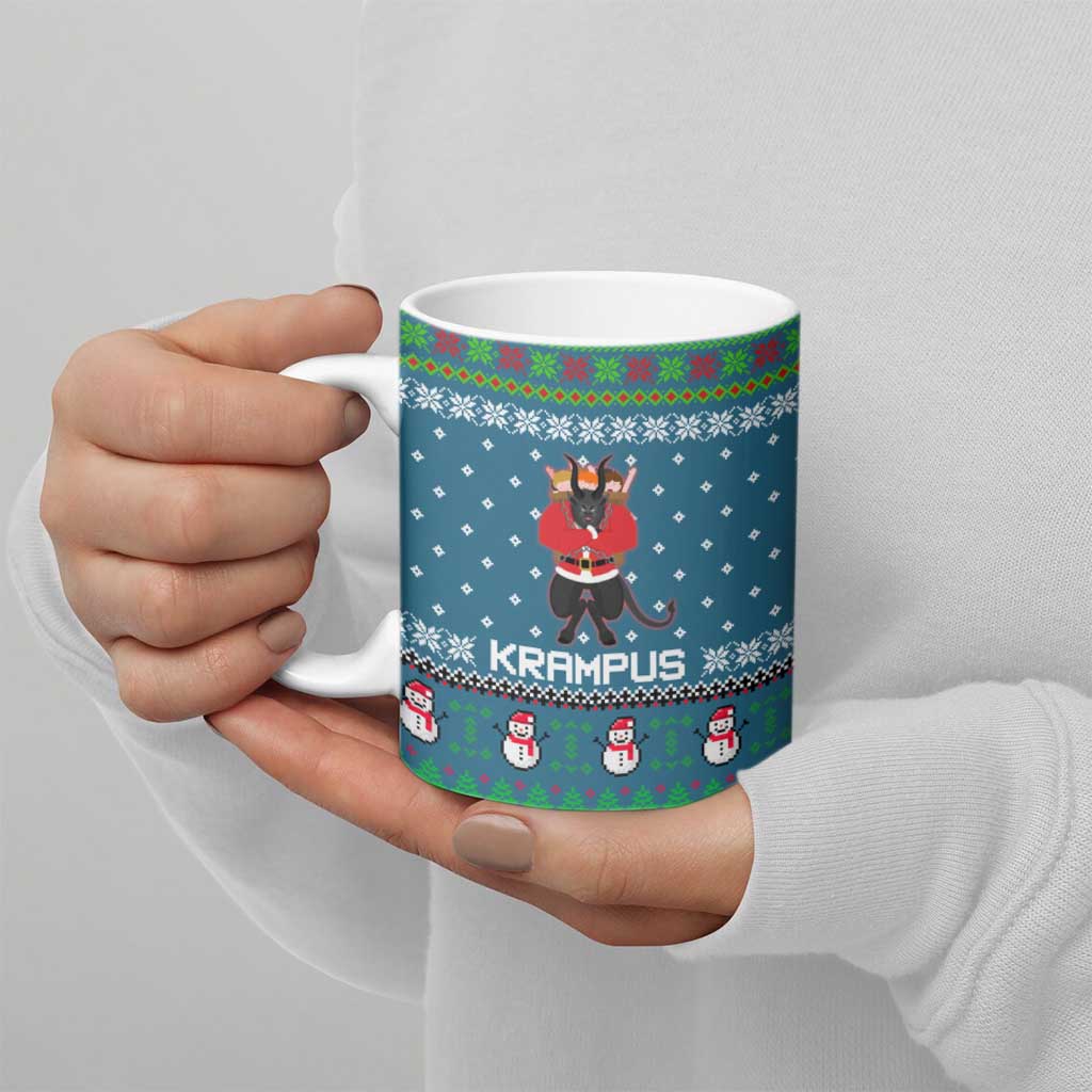 Merry Krampus Christmas Ceramic Mug Xmas Holiday Patterns - Wonder Print Shop