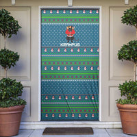 Merry Krampus Christmas Door Cover Xmas Holiday Patterns - Wonder Print Shop