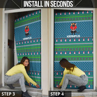 Merry Krampus Christmas Door Cover Xmas Holiday Patterns - Wonder Print Shop