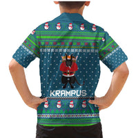 Merry Krampus Christmas Family Matching Mermaid Dress and Hawaiian Shirt Xmas Holiday Patterns - Wonder Print Shop