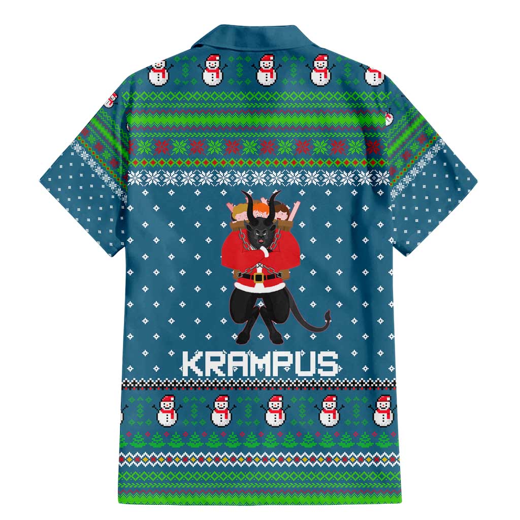 Merry Krampus Christmas Family Matching Mermaid Dress and Hawaiian Shirt Xmas Holiday Patterns - Wonder Print Shop