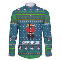 Merry Krampus Christmas Family Matching Mermaid Dress and Hawaiian Shirt Xmas Holiday Patterns - Wonder Print Shop