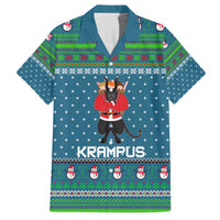 Merry Krampus Christmas Family Matching Off The Shoulder Long Sleeve Dress and Hawaiian Shirt Xmas Holiday Patterns - Wonder Print Shop