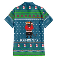 Merry Krampus Christmas Family Matching Off The Shoulder Long Sleeve Dress and Hawaiian Shirt Xmas Holiday Patterns - Wonder Print Shop