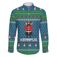 Merry Krampus Christmas Family Matching Off The Shoulder Long Sleeve Dress and Hawaiian Shirt Xmas Holiday Patterns - Wonder Print Shop