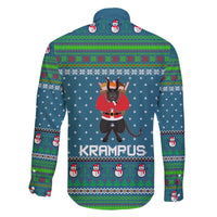 Merry Krampus Christmas Family Matching Off The Shoulder Long Sleeve Dress and Hawaiian Shirt Xmas Holiday Patterns - Wonder Print Shop