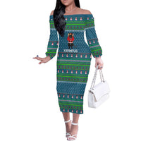 Merry Krampus Christmas Family Matching Off The Shoulder Long Sleeve Dress and Hawaiian Shirt Xmas Holiday Patterns - Wonder Print Shop