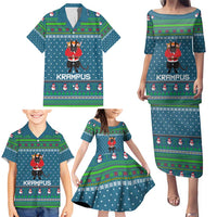 Merry Krampus Christmas Family Matching Puletasi and Hawaiian Shirt Xmas Holiday Patterns - Wonder Print Shop