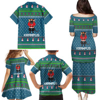 Merry Krampus Christmas Family Matching Puletasi and Hawaiian Shirt Xmas Holiday Patterns - Wonder Print Shop