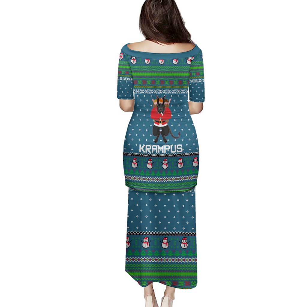 Merry Krampus Christmas Family Matching Puletasi and Hawaiian Shirt Xmas Holiday Patterns - Wonder Print Shop