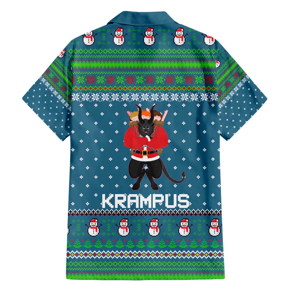 Merry Krampus Christmas Family Matching Summer Maxi Dress and Hawaiian Shirt Xmas Holiday Patterns - Wonder Print Shop