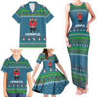 Merry Krampus Christmas Family Matching Tank Maxi Dress and Hawaiian Shirt Xmas Holiday Patterns - Wonder Print Shop