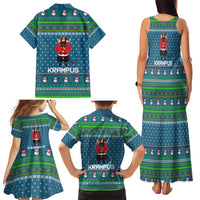 Merry Krampus Christmas Family Matching Tank Maxi Dress and Hawaiian Shirt Xmas Holiday Patterns - Wonder Print Shop