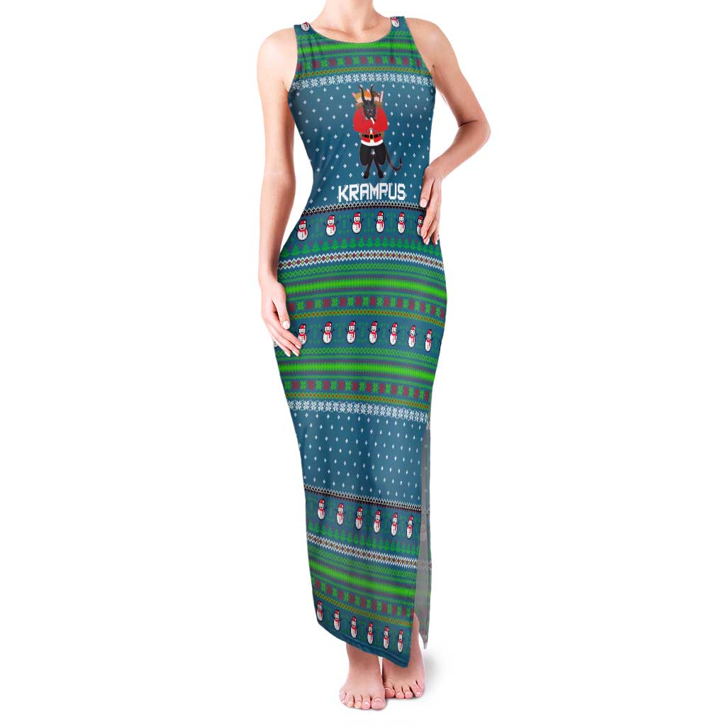 Merry Krampus Christmas Family Matching Tank Maxi Dress and Hawaiian Shirt Xmas Holiday Patterns - Wonder Print Shop