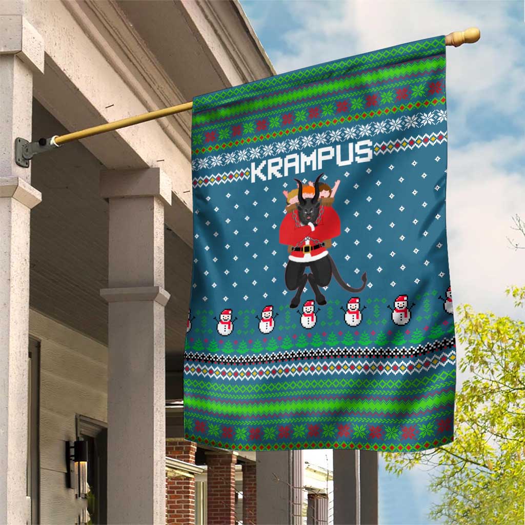 Merry Krampus Christmas Garden Flag Xmas Holiday Patterns - Wonder Print Shop