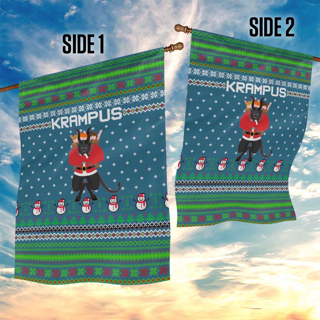 Merry Krampus Christmas Garden Flag Xmas Holiday Patterns - Wonder Print Shop