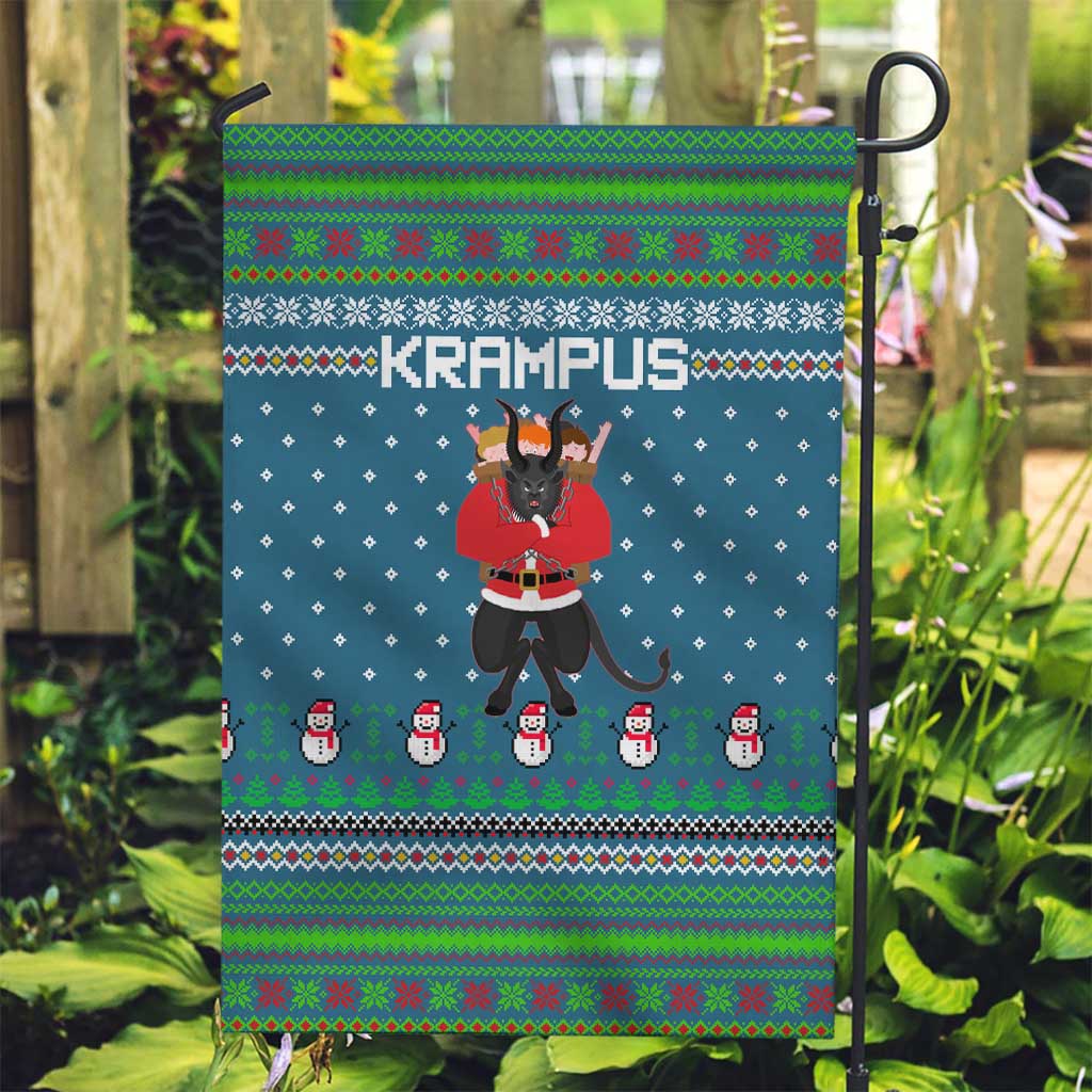 Merry Krampus Christmas Garden Flag Xmas Holiday Patterns - Wonder Print Shop