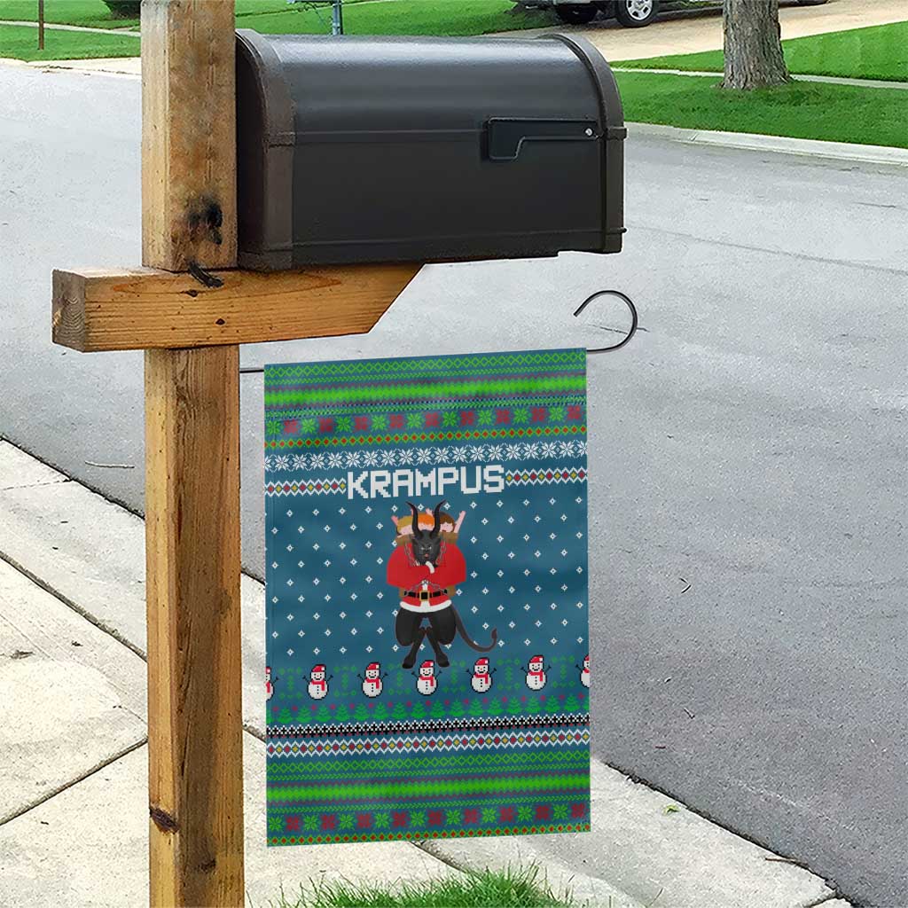 Merry Krampus Christmas Garden Flag Xmas Holiday Patterns - Wonder Print Shop