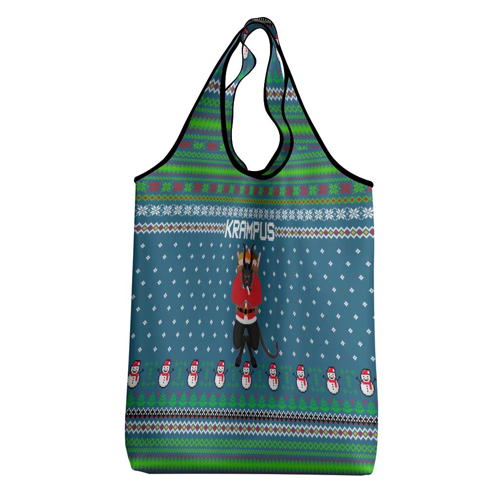 Merry Krampus Christmas Grocery Bag Xmas Holiday Patterns - Wonder Print Shop