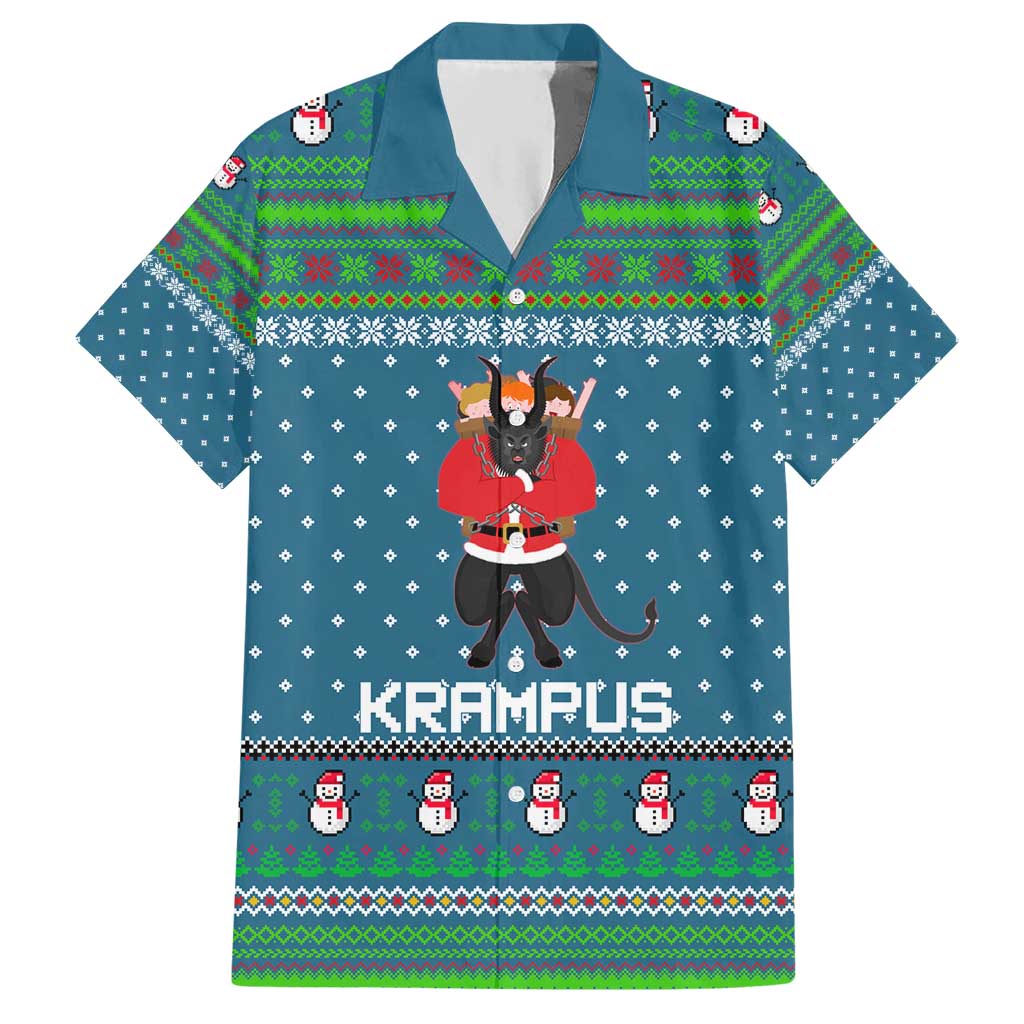 Merry Krampus Christmas Hawaiian Shirt Xmas Holiday Patterns - Wonder Print Shop