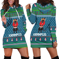 Merry Krampus Christmas Hoodie Dress Xmas Holiday Patterns - Wonder Print Shop