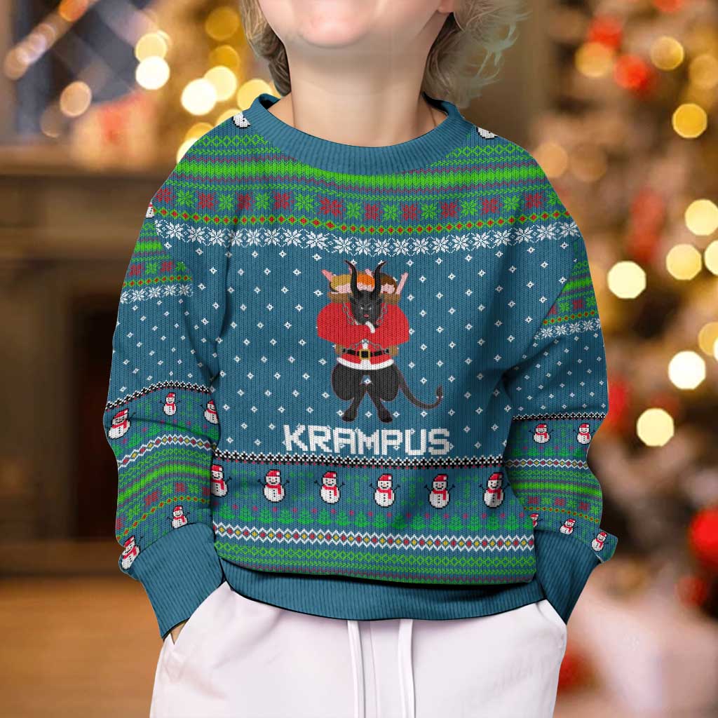 Merry Krampus Christmas Kid Ugly Christmas Sweater Xmas Holiday Patterns - Wonder Print Shop