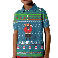 Merry Krampus Christmas Kid Polo Shirt Xmas Holiday Patterns - Wonder Print Shop