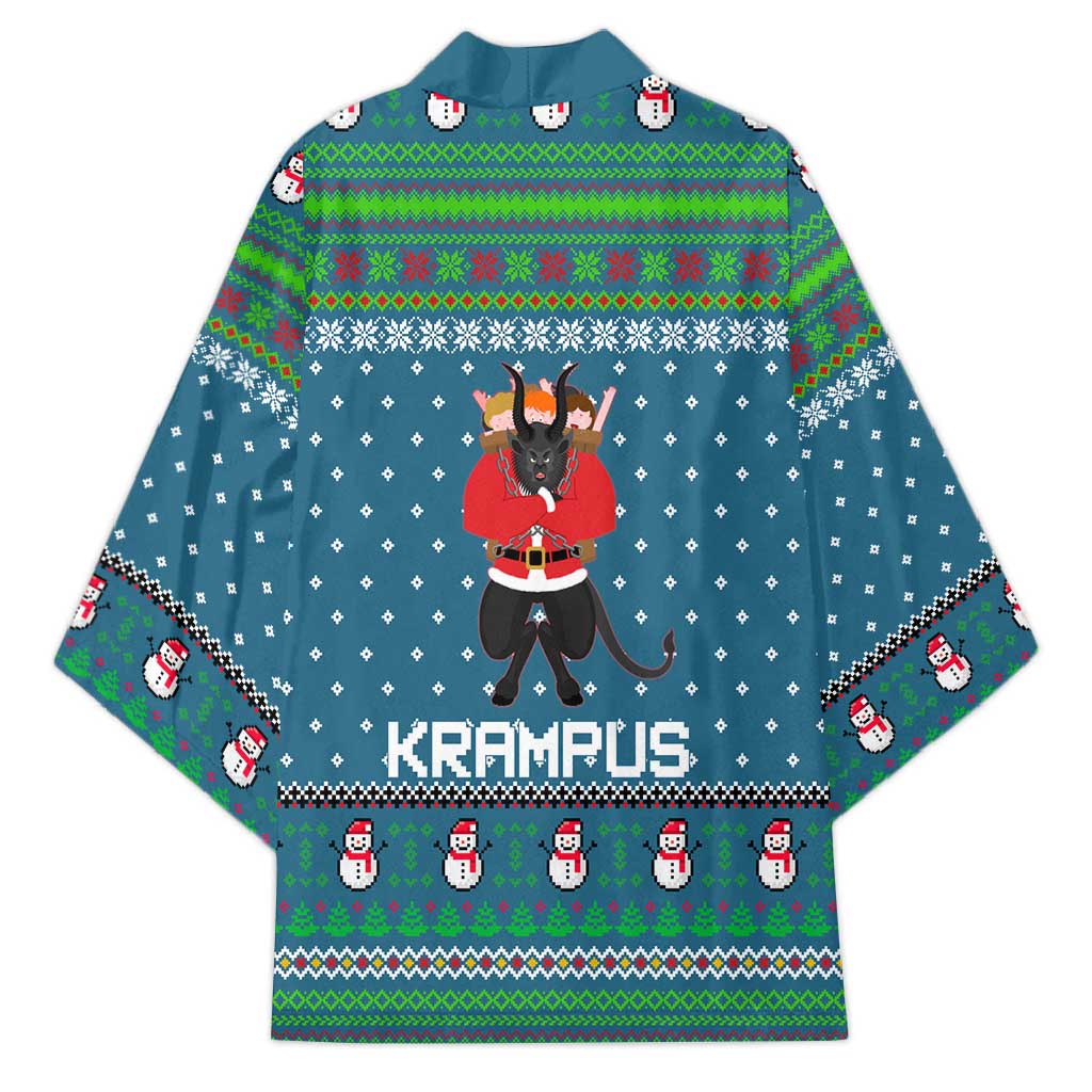 Merry Krampus Christmas Kimono Xmas Holiday Patterns - Wonder Print Shop