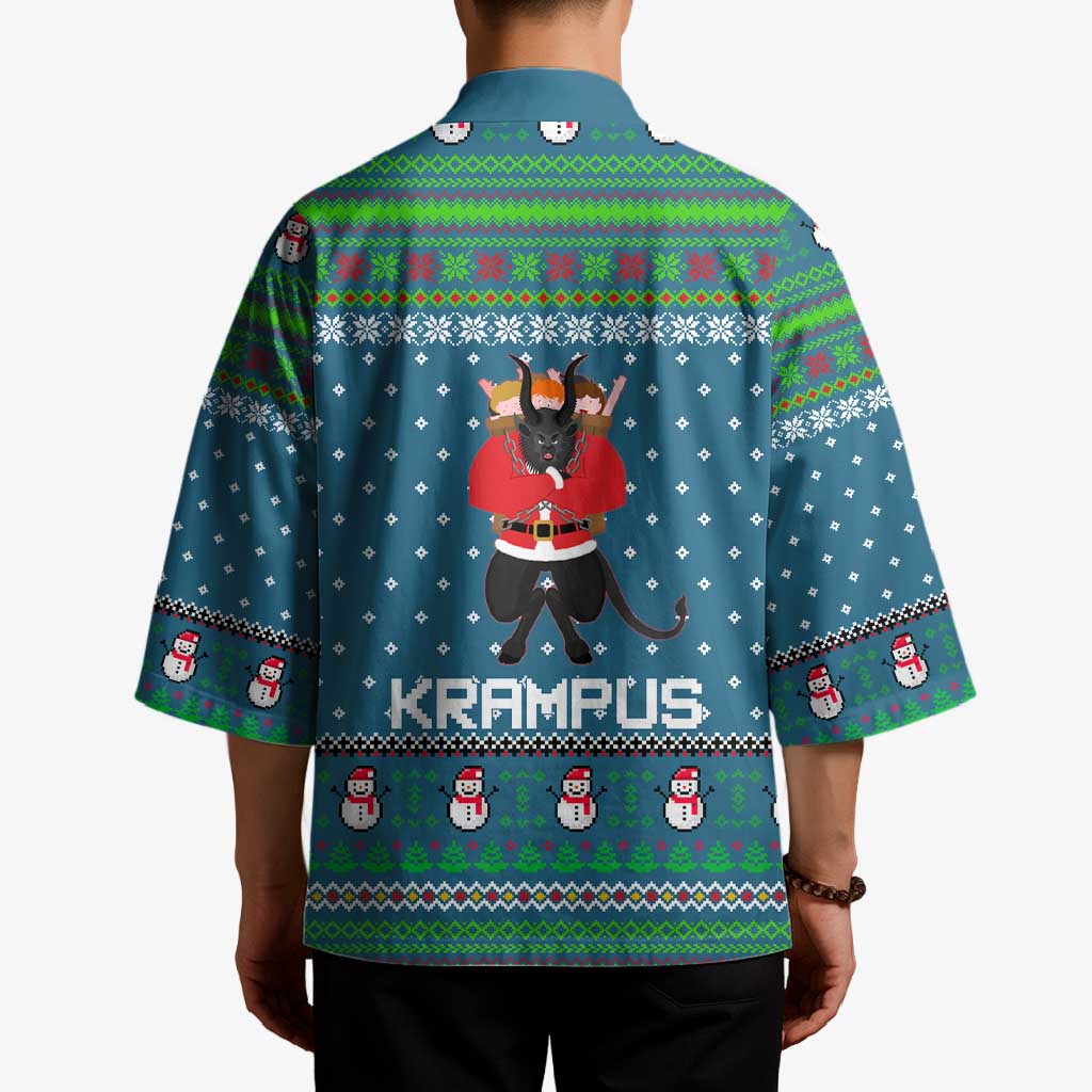 Merry Krampus Christmas Kimono Xmas Holiday Patterns - Wonder Print Shop