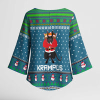 Merry Krampus Christmas Kimono Sleeve Blouse Xmas Holiday Patterns - Wonder Print Shop