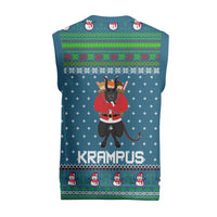 Merry Krampus Christmas Knitted V-Neck Vest Xmas Holiday Patterns - Wonder Print Shop