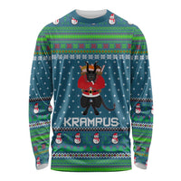 Merry Krampus Christmas Long Sleeve Shirt Xmas Holiday Patterns - Wonder Print Shop