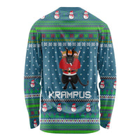 Merry Krampus Christmas Long Sleeve Shirt Xmas Holiday Patterns - Wonder Print Shop