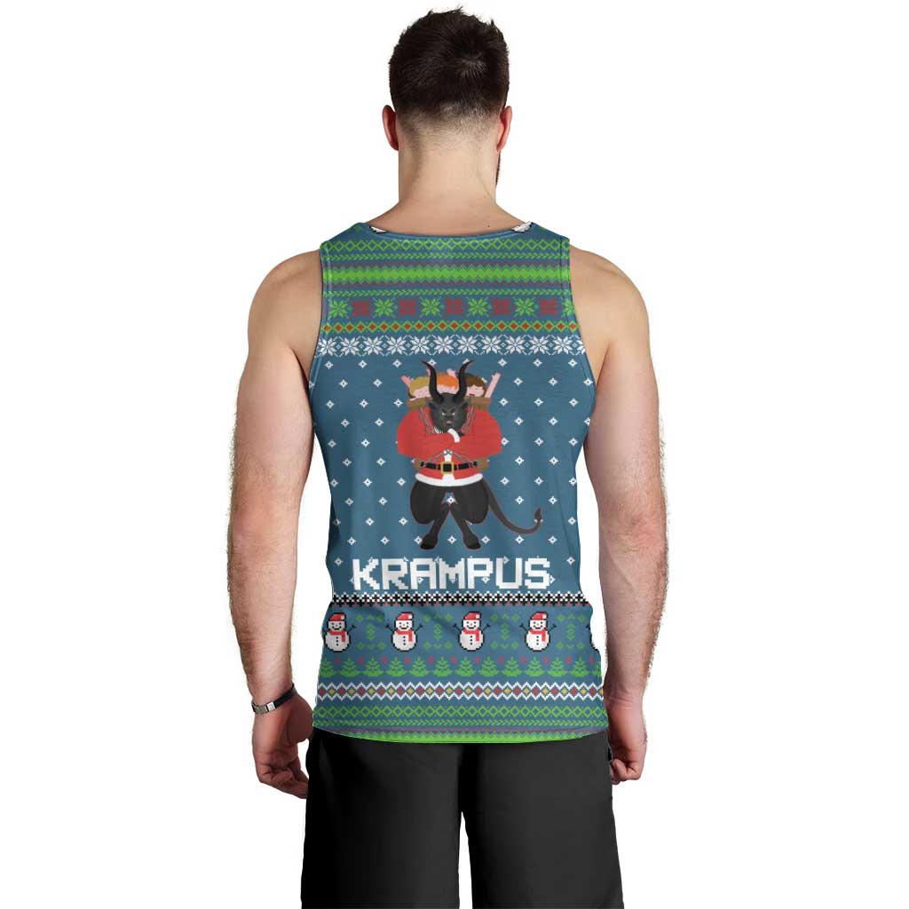 Merry Krampus Christmas Men Tank Top Xmas Holiday Patterns - Wonder Print Shop