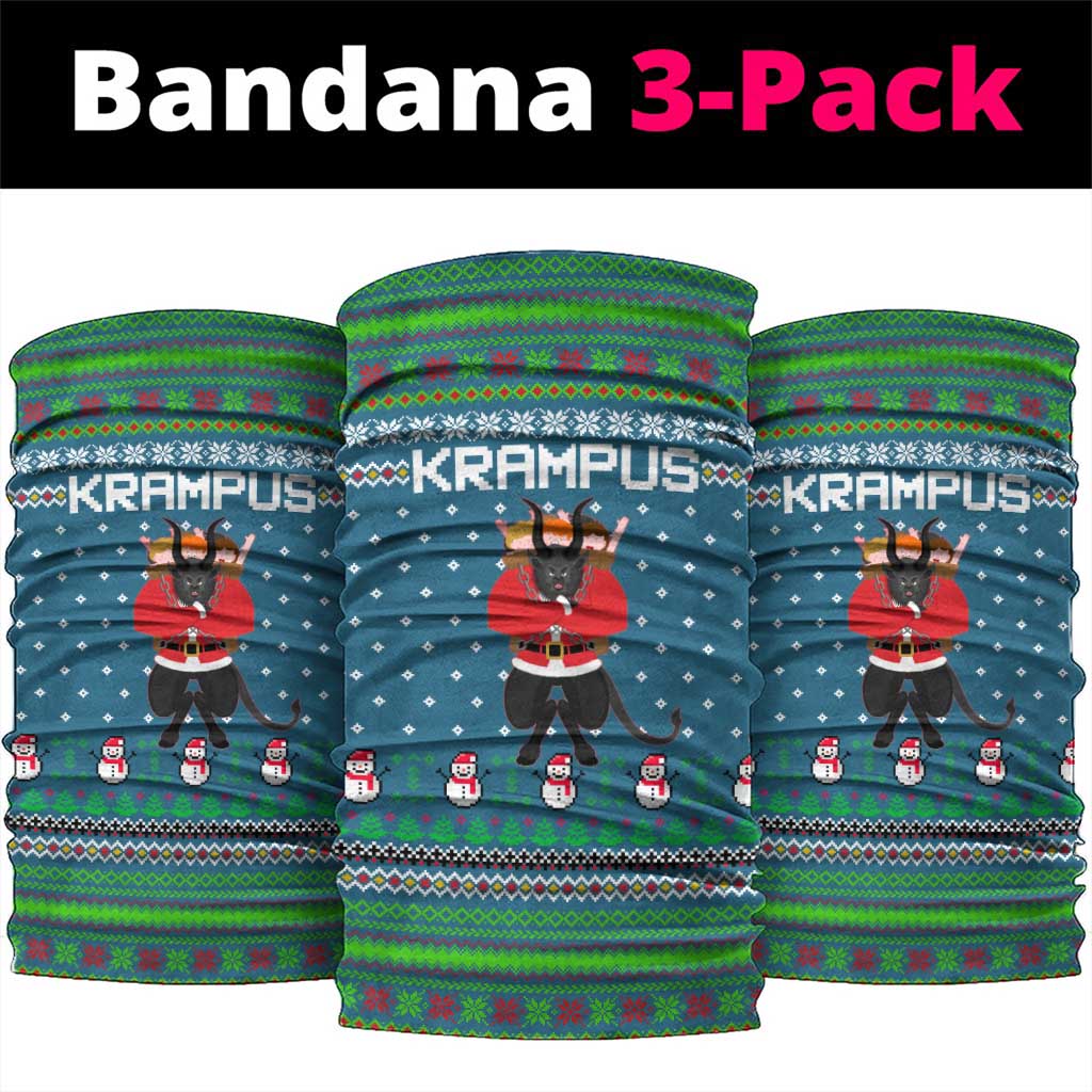 Merry Krampus Christmas Neck Gaiter Xmas Holiday Patterns - Wonder Print Shop