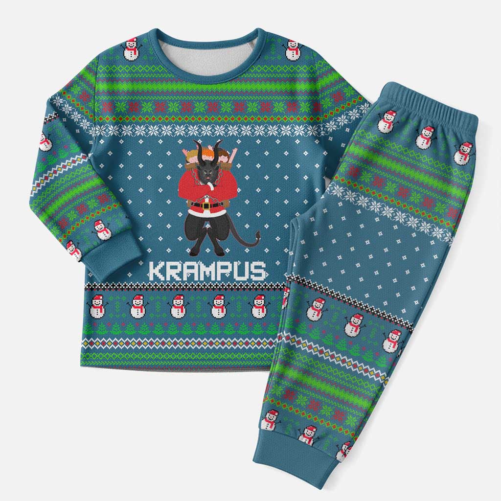 Merry Krampus Christmas Pajama Set Xmas Holiday Patterns - Wonder Print Shop