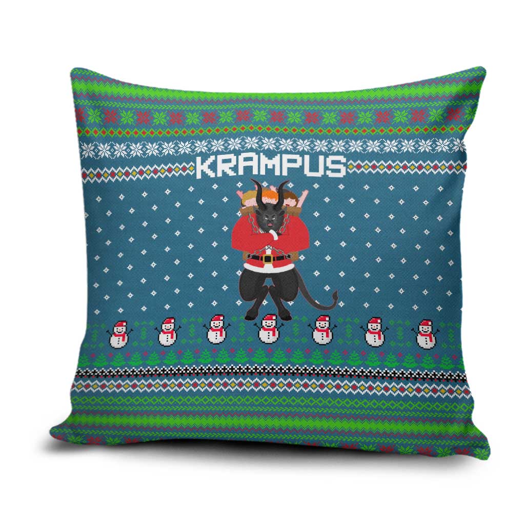 Merry Krampus Christmas Pillow Cover Xmas Holiday Patterns - Wonder Print Shop