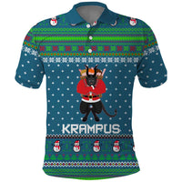 Merry Krampus Christmas Polo Shirt Xmas Holiday Patterns - Wonder Print Shop