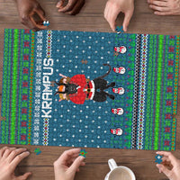 Merry Krampus Christmas Puzzle Xmas Holiday Patterns - Wonder Print Shop