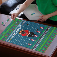 Merry Krampus Christmas Puzzle Xmas Holiday Patterns - Wonder Print Shop