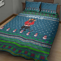 Merry Krampus Christmas Quilt Bed Set Xmas Holiday Patterns - Wonder Print Shop