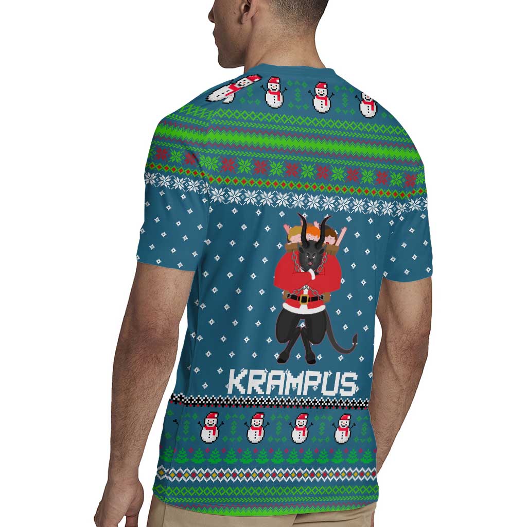Merry Krampus Christmas Rugby Jersey Xmas Holiday Patterns - Wonder Print Shop