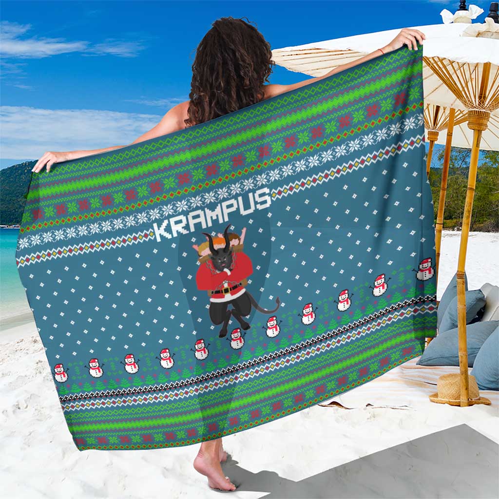 Merry Krampus Christmas Sarong Xmas Holiday Patterns - Wonder Print Shop